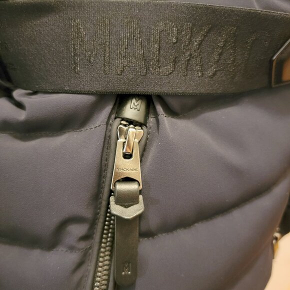 MACKAGE ELITA Ski Jacket - SIZE SMALL (special two-toned shell BLACK/BLUE) - Picture 8 of 16